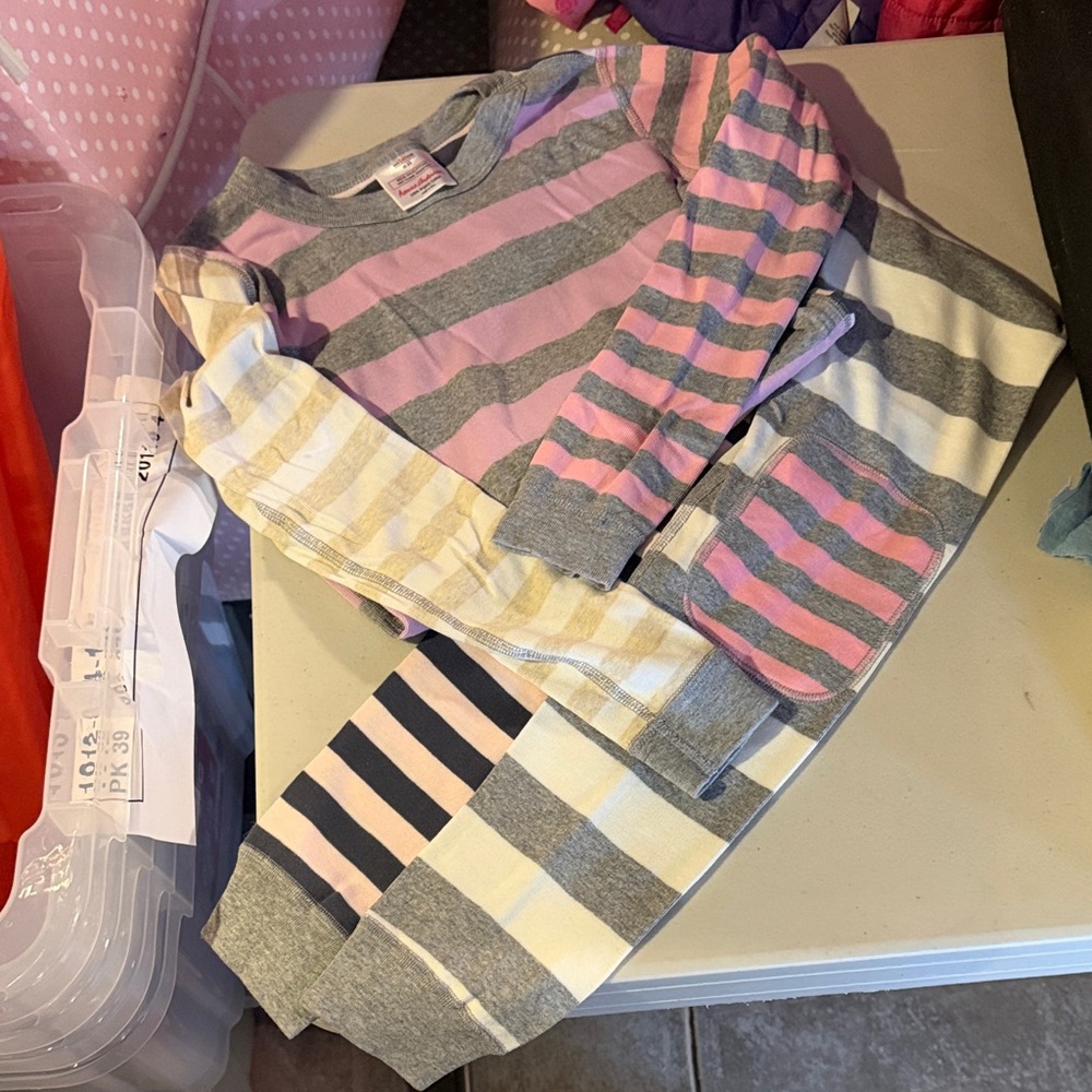 Striped Long Sleeve Pajama Set